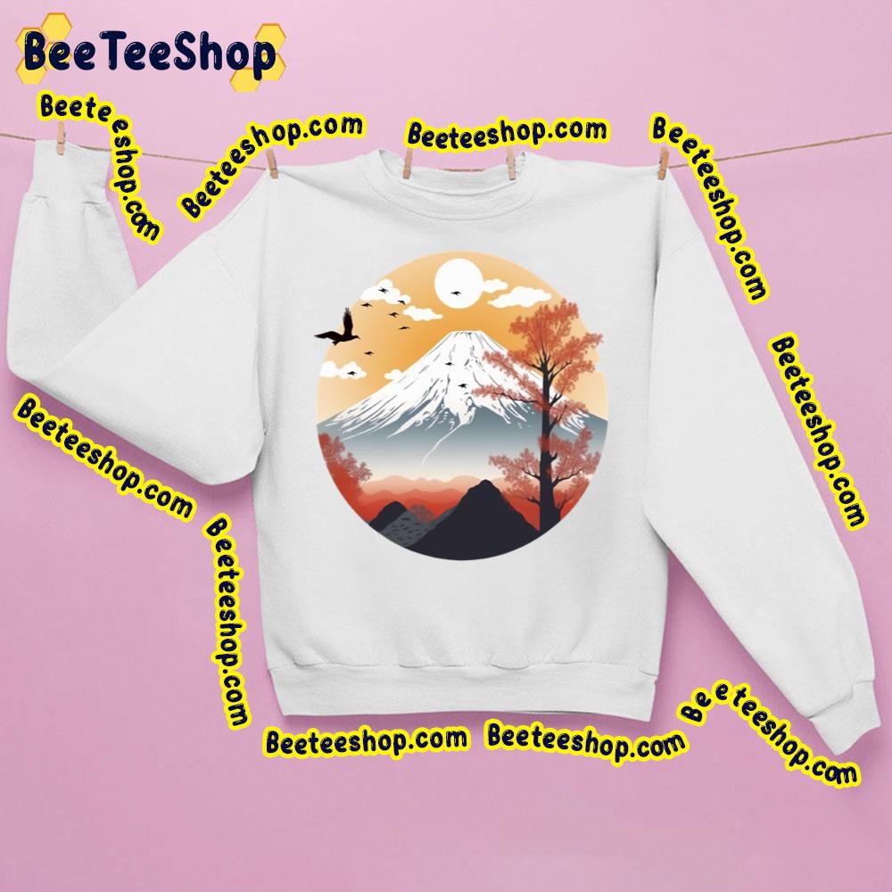 Famous Landmark Mount Fuji Design Trending Unisex Sweatshirt Famous Landmark Mount Fuji Design Trending Unisex Sweatshirt
