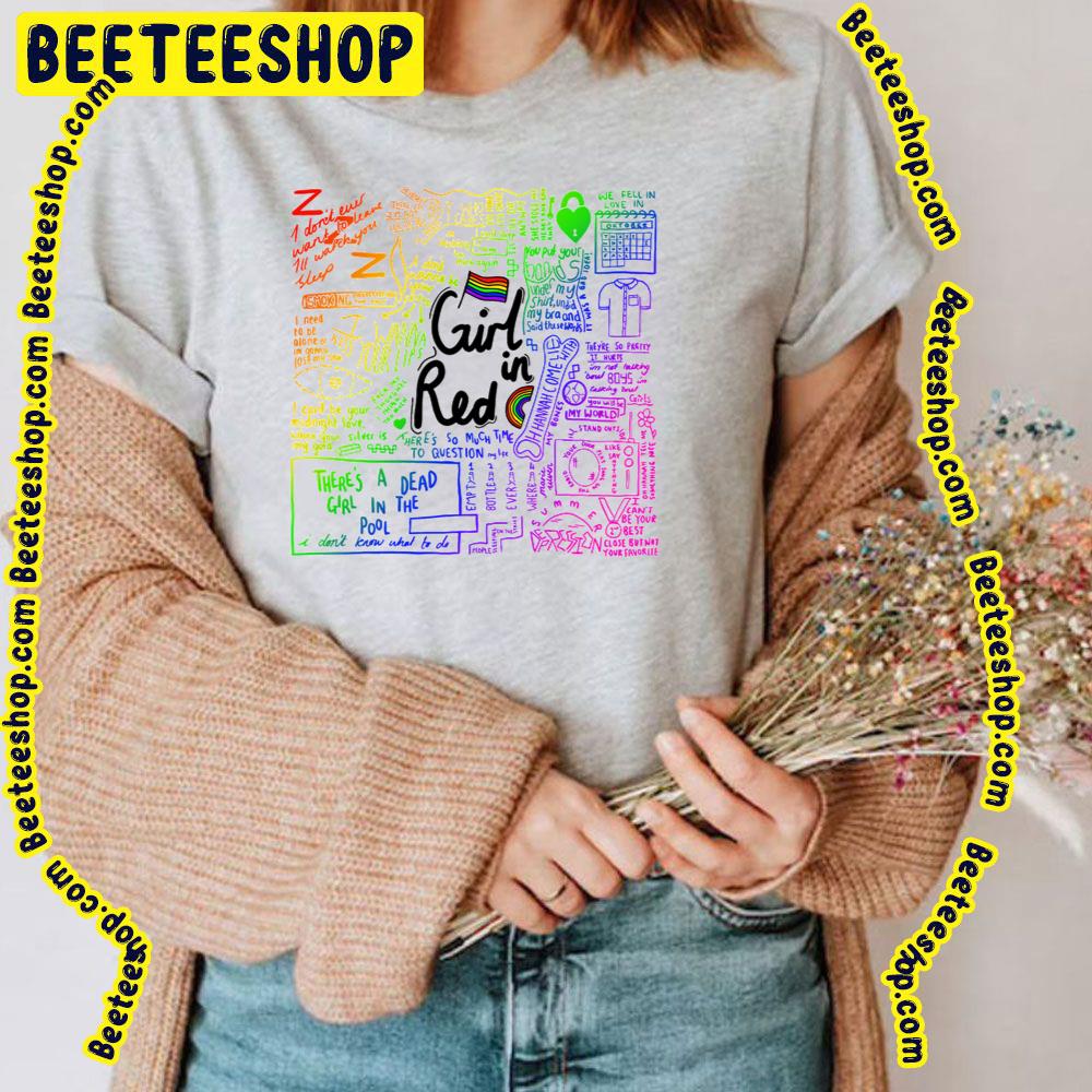 Girl In Red Rainbow Version Trending Unisex T-Shirt Girl In Red Rainbow Version Trending Unisex T-Shirt