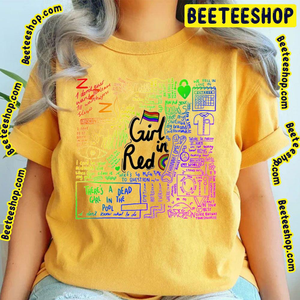 Girl In Red Rainbow Version Trending Unisex T-Shirt Girl In Red Rainbow Version Trending Unisex T-Shirt
