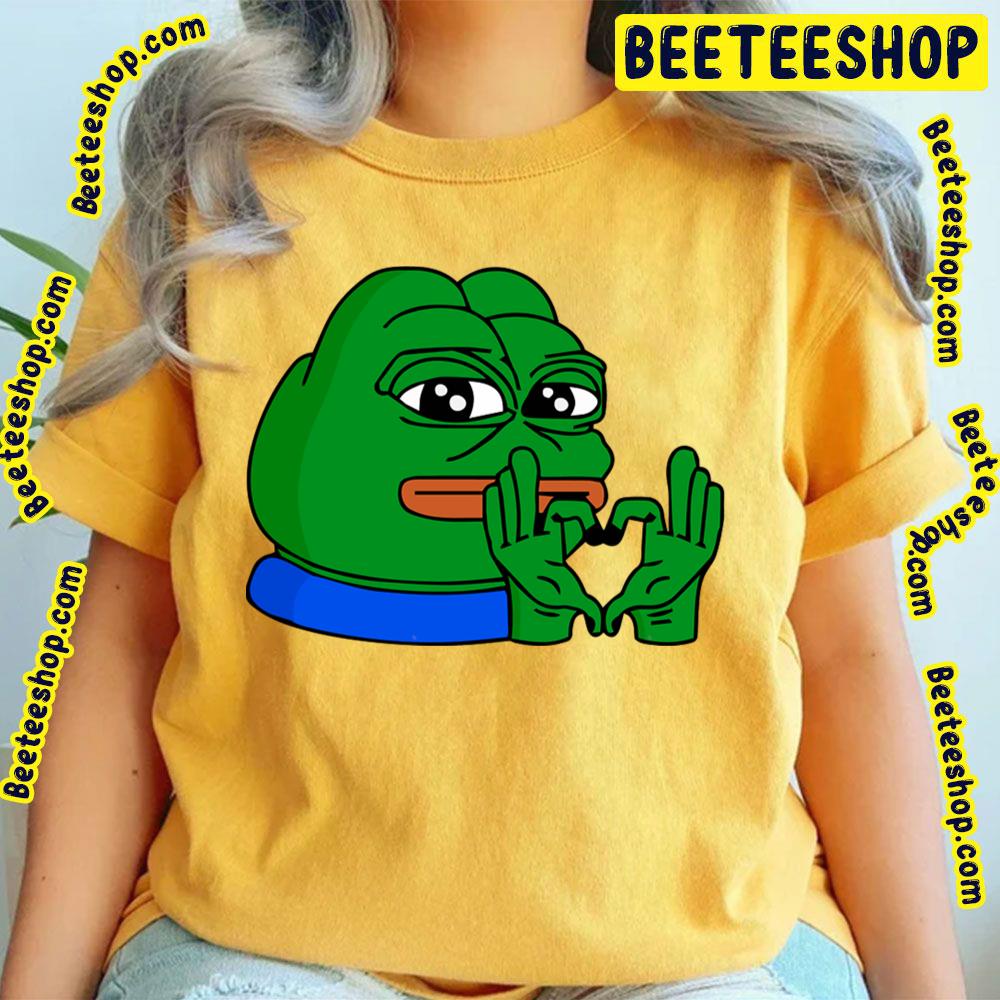 Heart Sign Pepe Emote Love Pepe The Frog Trending Unisex T-Shirt Heart Sign Pepe Emote Love Pepe The Frog Trending Unisex T-Shirt