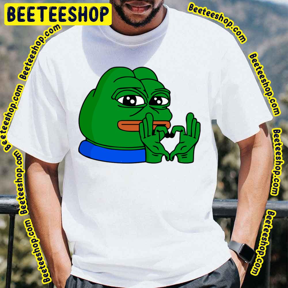 Heart Sign Pepe Emote Love Pepe The Frog Trending Unisex T-Shirt Heart Sign Pepe Emote Love Pepe The Frog Trending Unisex T-Shirt