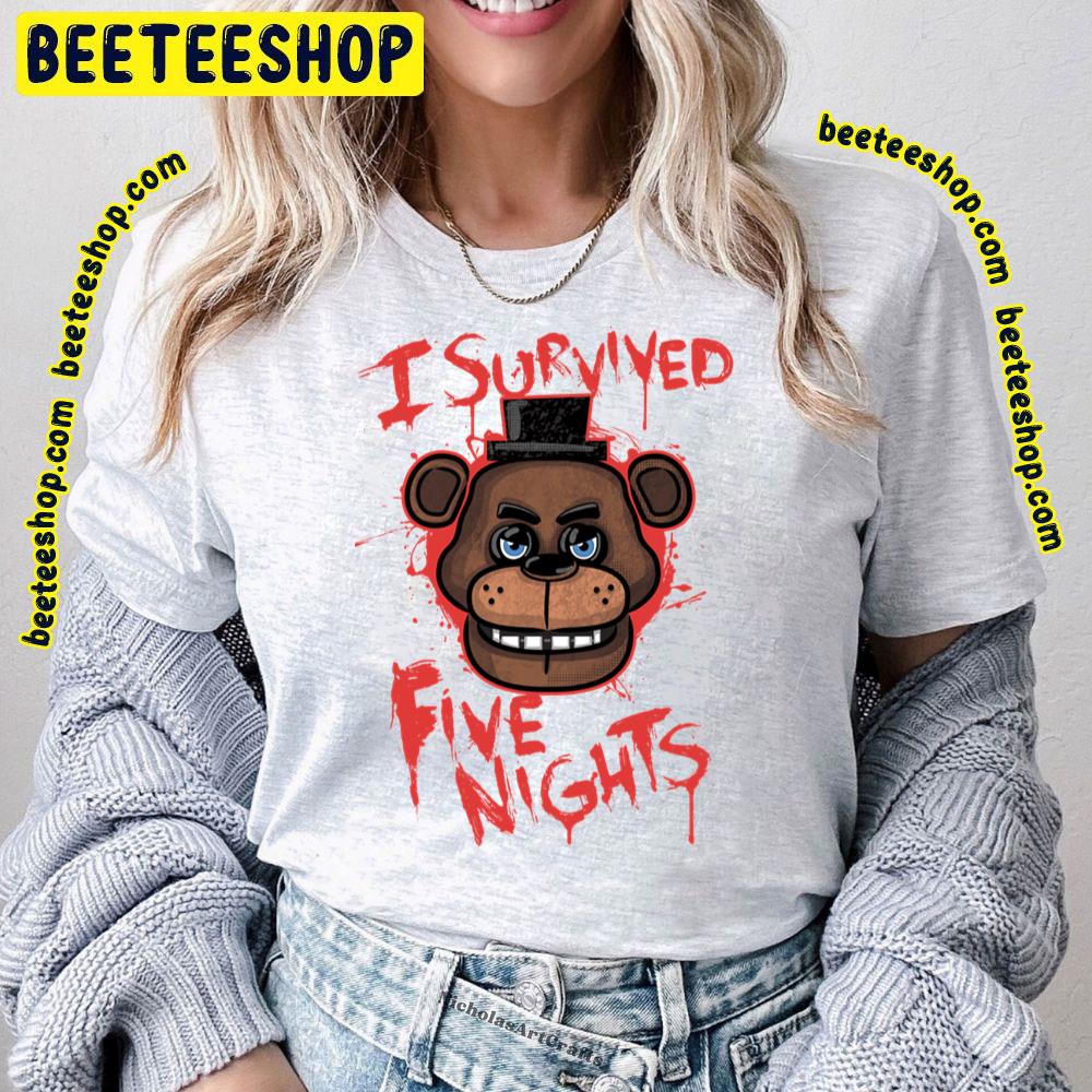 I Survived Five Nights At Freddy's Trending Unisex T-Shirt I Survived Five Nights At Freddy's Trending Unisex T-Shirt