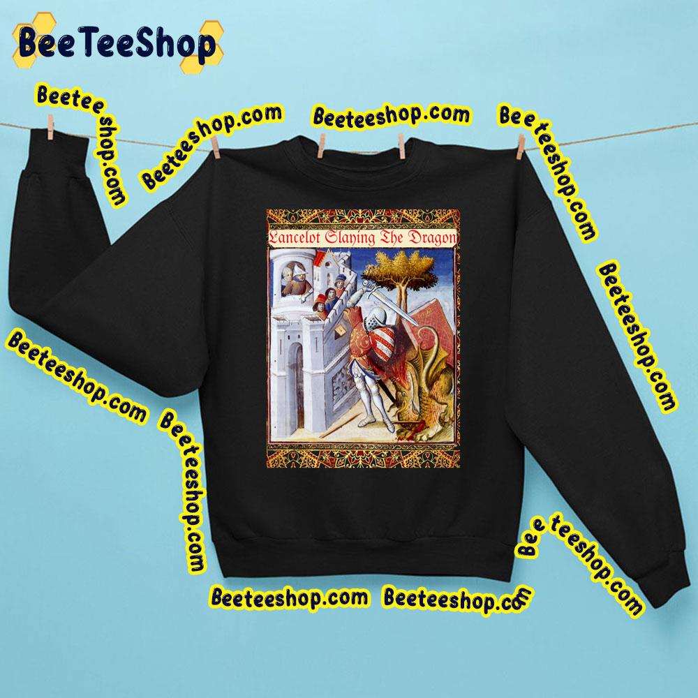 Lancelot Of The Lake Slaying The Dragon Arthurian Legends Medieval Miniature Trending Unisex Sweatshirt Lancelot Of The Lake Slaying The Dragon Arthurian Legends Medieval Miniature Trending Unisex Sweatshirt