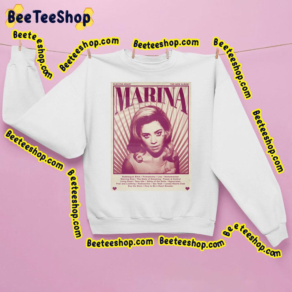Marina Electra Heart Retro Trending Unisex Sweatshirt Marina Electra Heart Retro Trending Unisex Sweatshirt