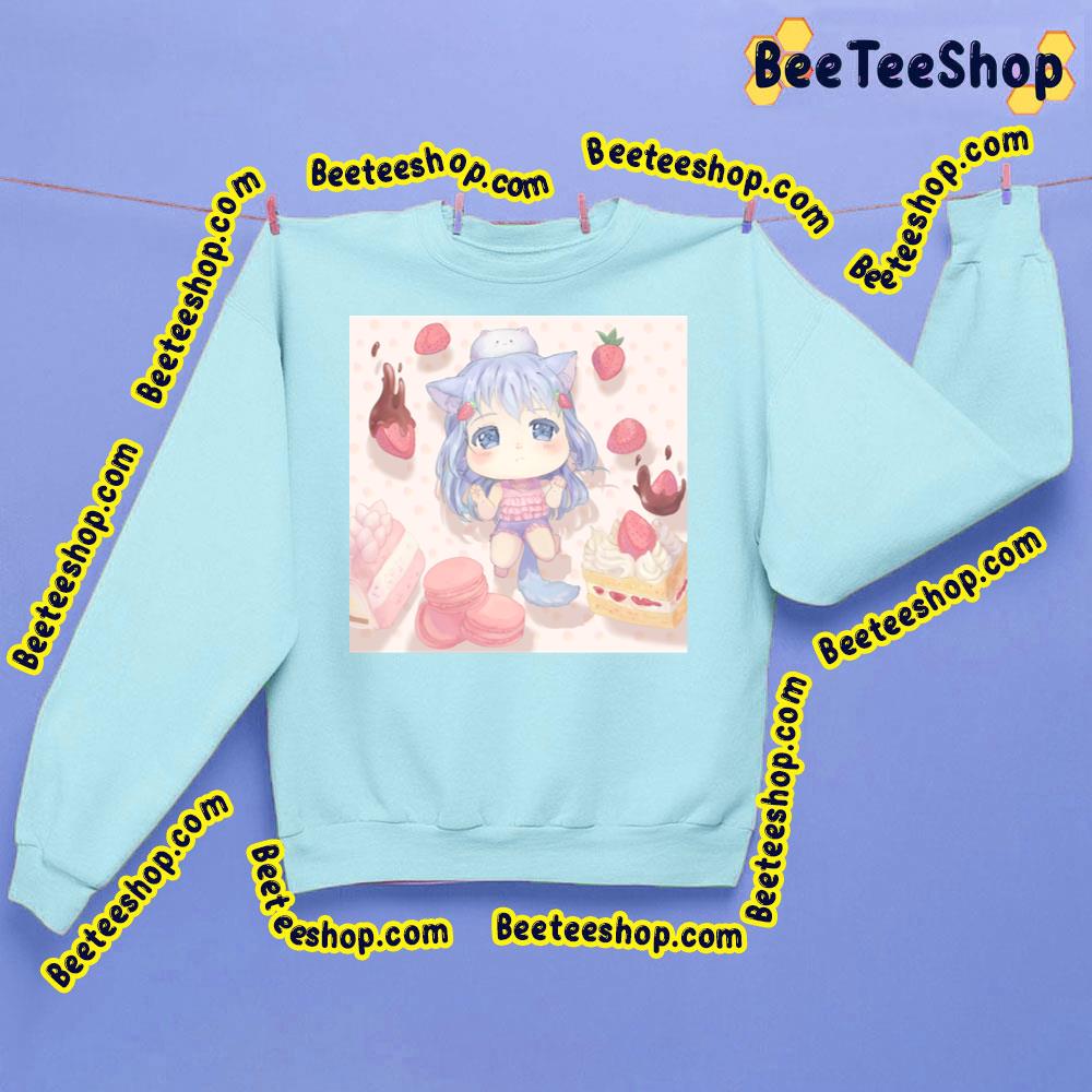 Neko Desu Sweet Cakes Trending Unisex Sweatshirt Neko Desu Sweet Cakes Trending Unisex Sweatshirt