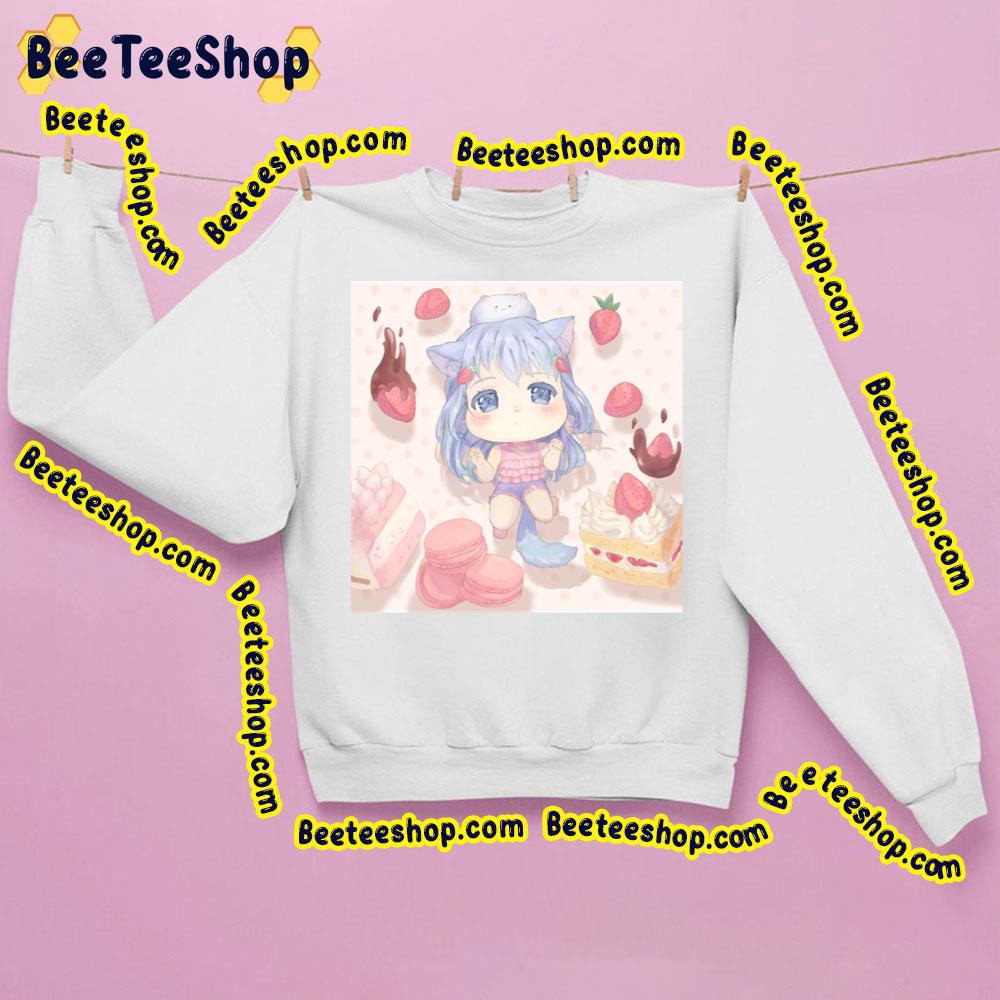 Neko Desu Sweet Cakes Trending Unisex Sweatshirt Neko Desu Sweet Cakes Trending Unisex Sweatshirt