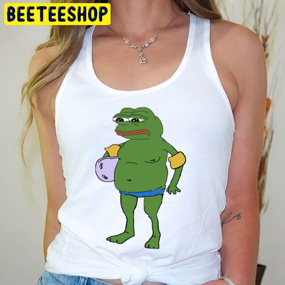 Pepe Frog Meme Swiming Trending Unisex T-Shirt Pepe Frog Meme Swiming Trending Unisex T-Shirt