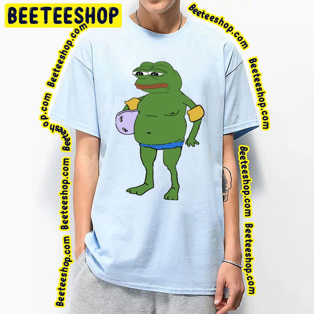 Pepe Frog Meme Swiming Trending Unisex T-Shirt Pepe Frog Meme Swiming Trending Unisex T-Shirt