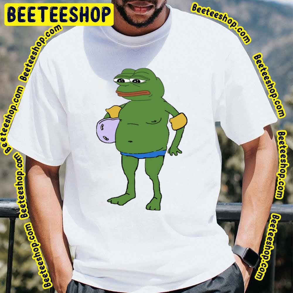 Pepe Frog Meme Swiming Trending Unisex T-Shirt Pepe Frog Meme Swiming Trending Unisex T-Shirt