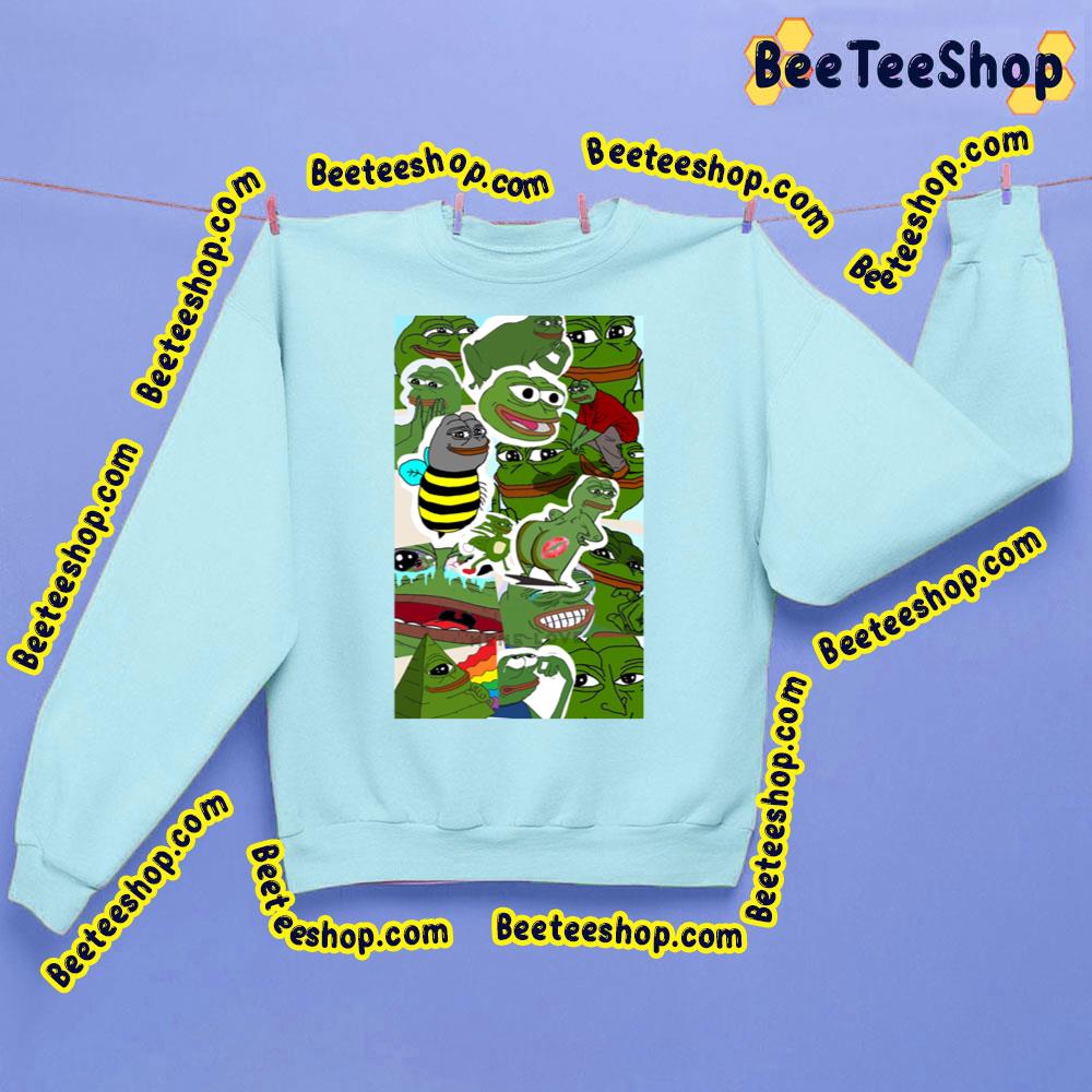 Pepe Meme Love Collage Trending Unisex Sweathirt Pepe Meme Love Collage Trending Unisex Sweathirt