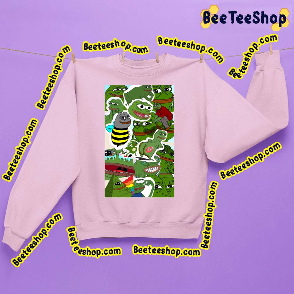 Pepe Meme Love Collage Trending Unisex Sweathirt Pepe Meme Love Collage Trending Unisex Sweathirt