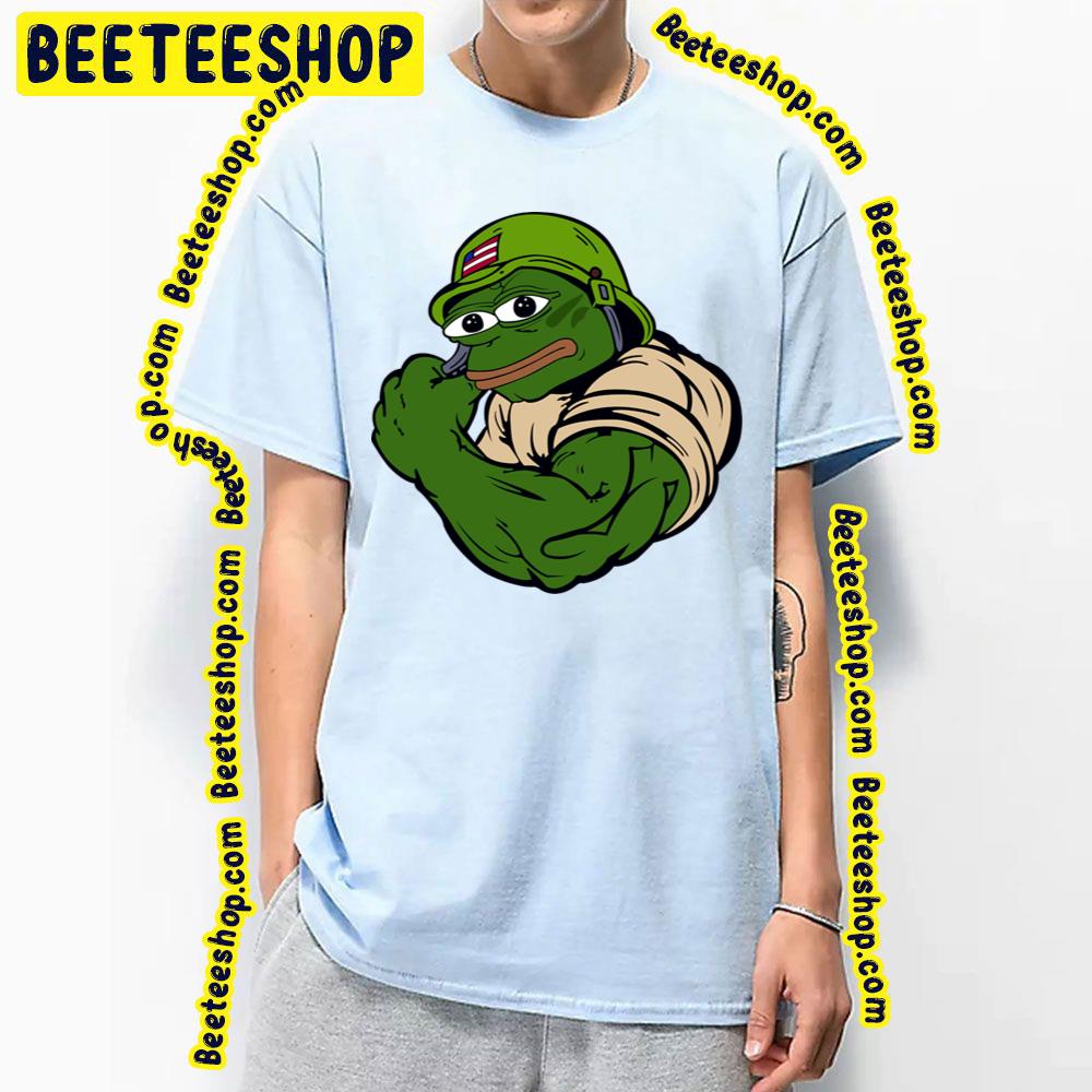 Pepe The Frog Military Soldier War Funny Meme Trending Unisex T-Shirt Pepe The Frog Military Soldier War Funny Meme Trending Unisex T-Shirt