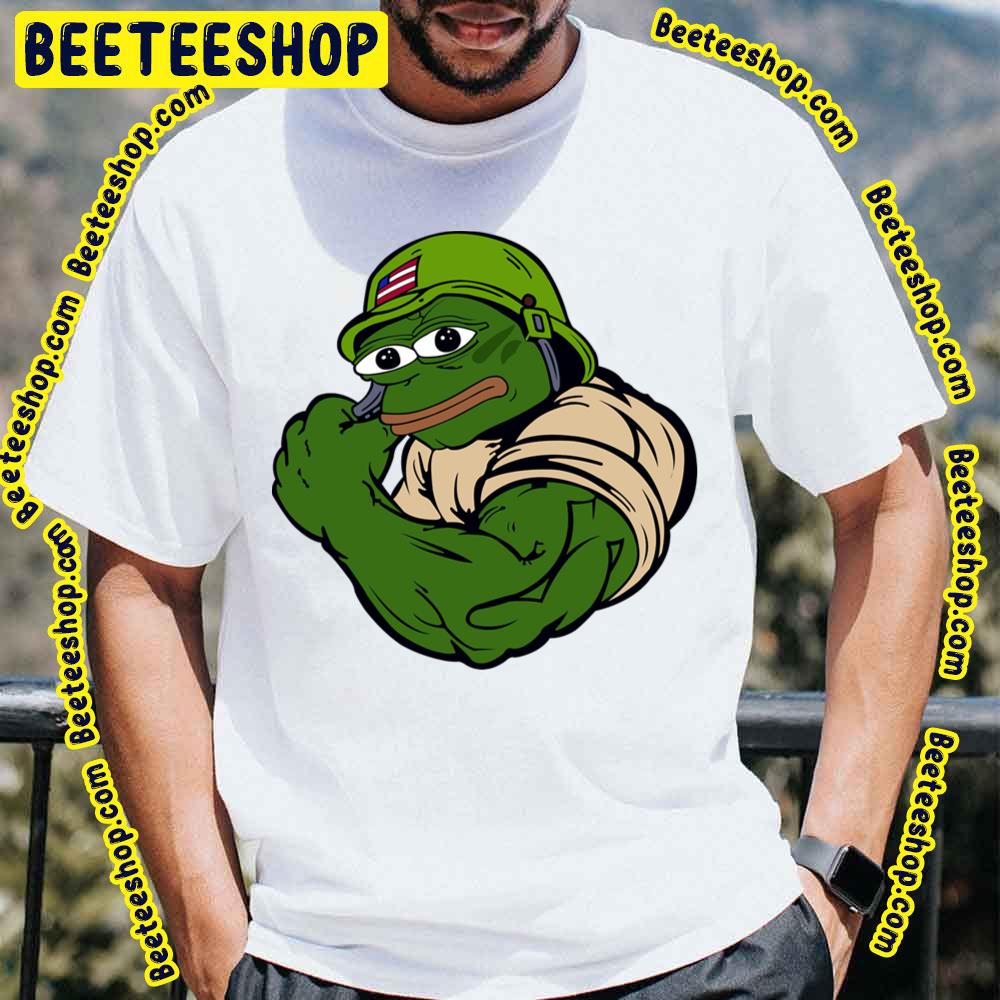 Pepe The Frog Military Soldier War Funny Meme Trending Unisex T-Shirt Pepe The Frog Military Soldier War Funny Meme Trending Unisex T-Shirt