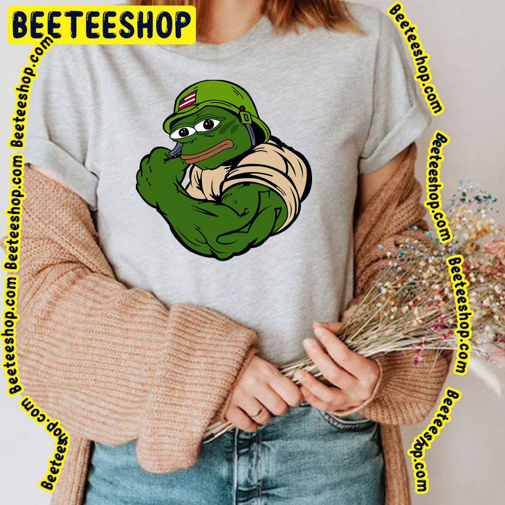 Pepe The Frog Military Soldier War Funny Meme Trending Unisex T-Shirt Pepe The Frog Military Soldier War Funny Meme Trending Unisex T-Shirt