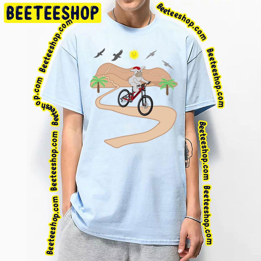 Punk Donkey Riding Bicycle Desert Trending Unisex T-Shirt Punk Donkey Riding Bicycle Desert Trending Unisex T-Shirt