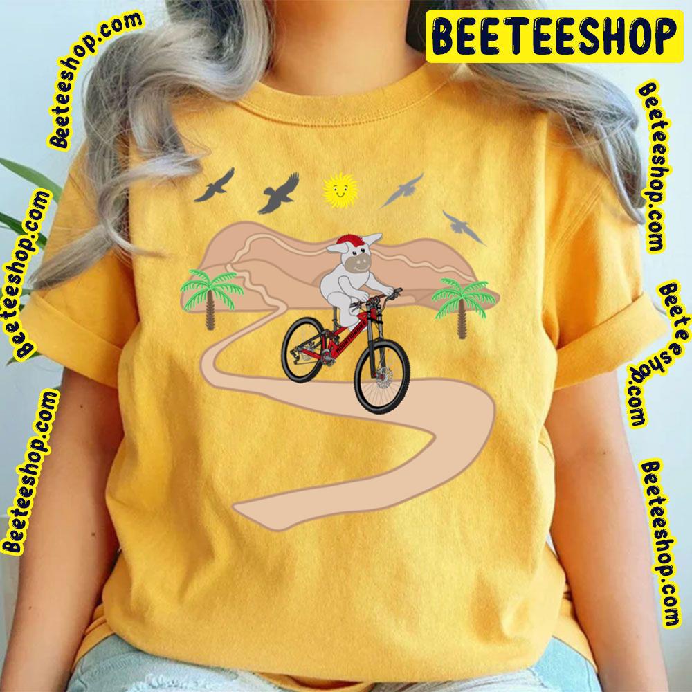 Punk Donkey Riding Bicycle Desert Trending Unisex T-Shirt Punk Donkey Riding Bicycle Desert Trending Unisex T-Shirt