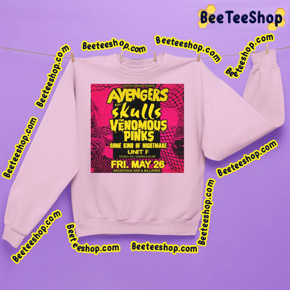 Punk Rock Bowling Avengers The Skulls The Venomous Pinks Trending Unisex Sweatshirt Punk Rock Bowling Avengers The Skulls The Venomous Pinks Trending Unisex Sweatshirt