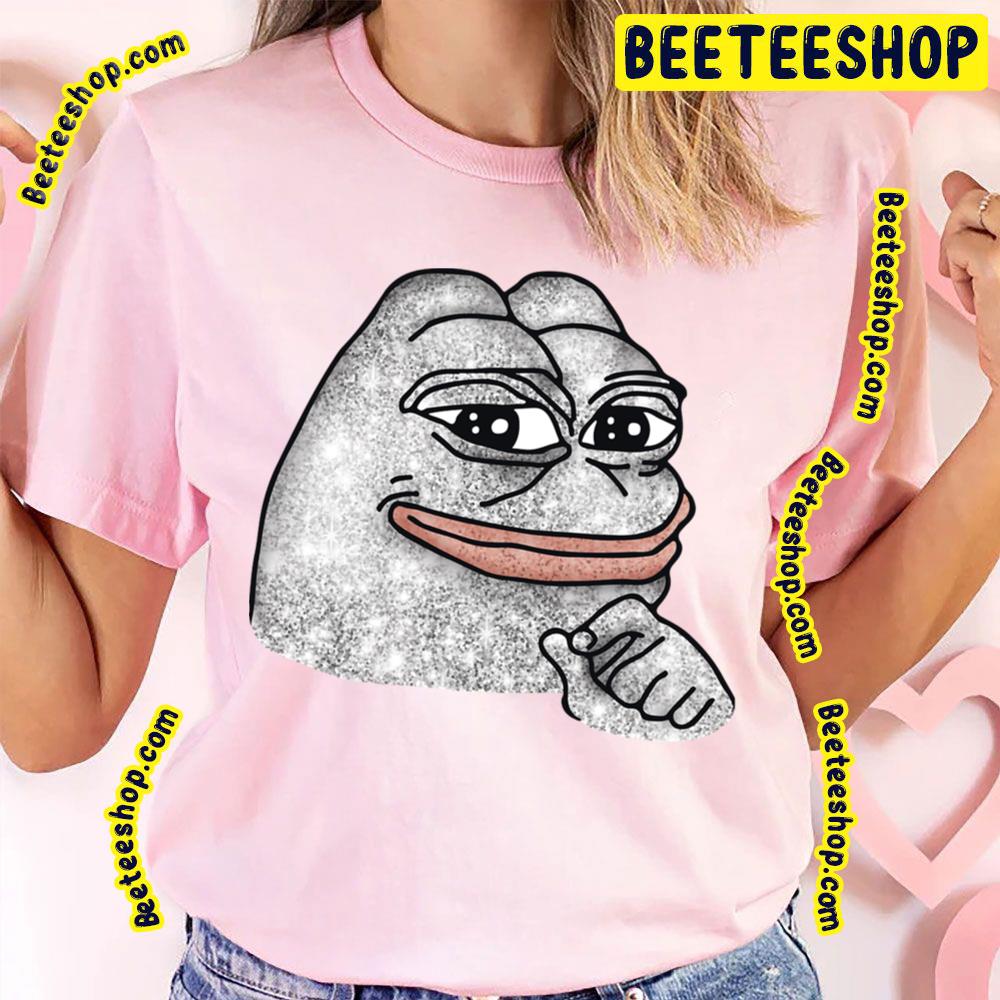 Rare Pepe The Frog Silver Luxury Metal Glitters With Smug Face Trending Unisex T-Shirt Rare Pepe The Frog Silver Luxury Metal Glitters With Smug Face Trending Unisex T-Shirt