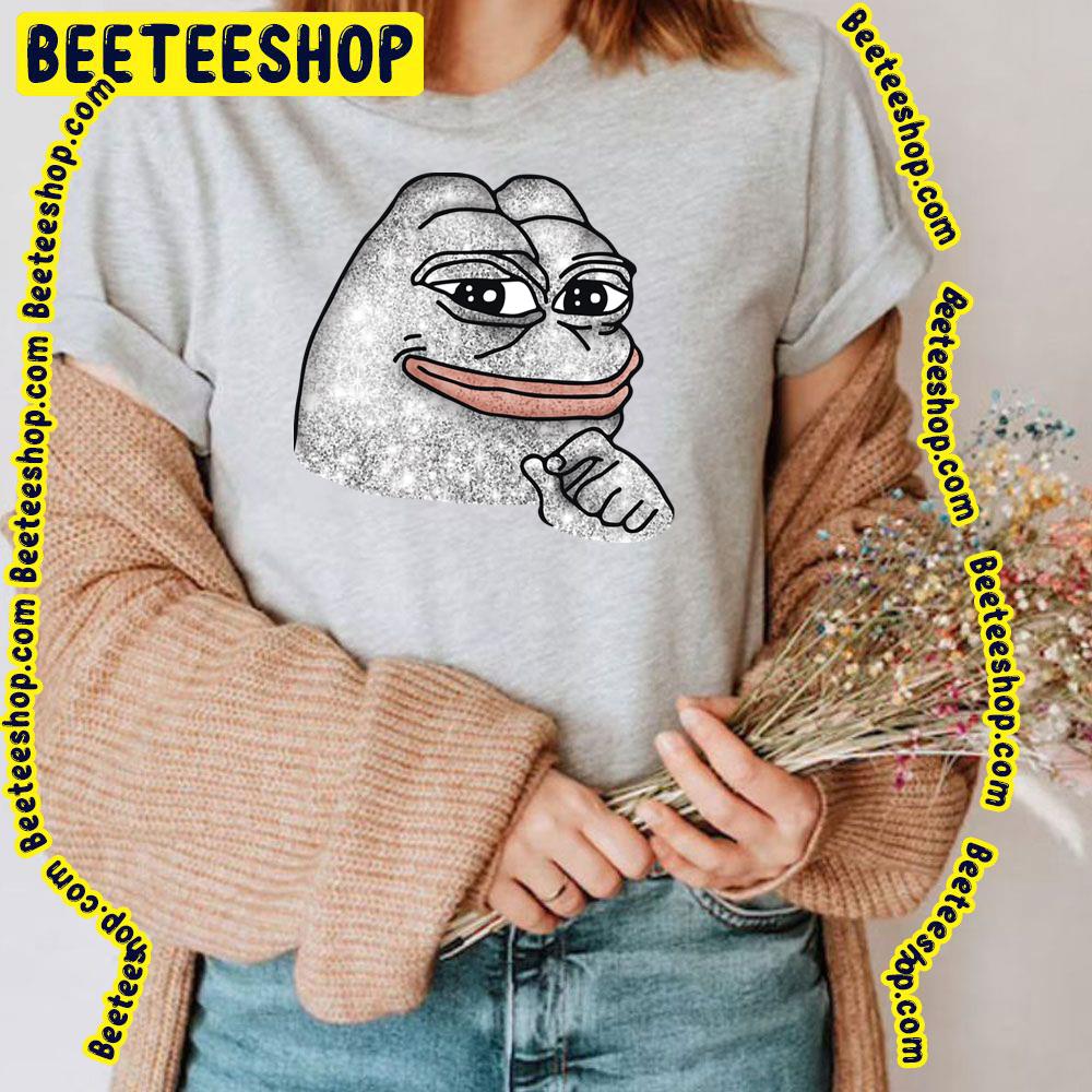 Rare Pepe The Frog Silver Luxury Metal Glitters With Smug Face Trending Unisex T-Shirt Rare Pepe The Frog Silver Luxury Metal Glitters With Smug Face Trending Unisex T-Shirt