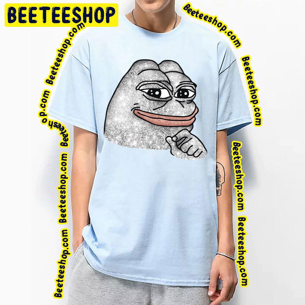 Rare Pepe The Frog Silver Luxury Metal Glitters With Smug Face Trending Unisex T-Shirt Rare Pepe The Frog Silver Luxury Metal Glitters With Smug Face Trending Unisex T-Shirt