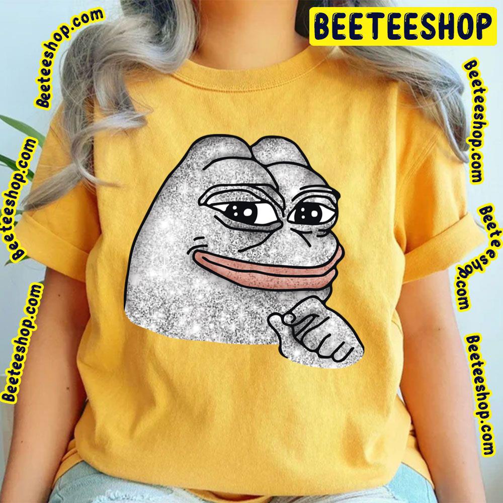 Rare Pepe The Frog Silver Luxury Metal Glitters With Smug Face Trending Unisex T-Shirt Rare Pepe The Frog Silver Luxury Metal Glitters With Smug Face Trending Unisex T-Shirt