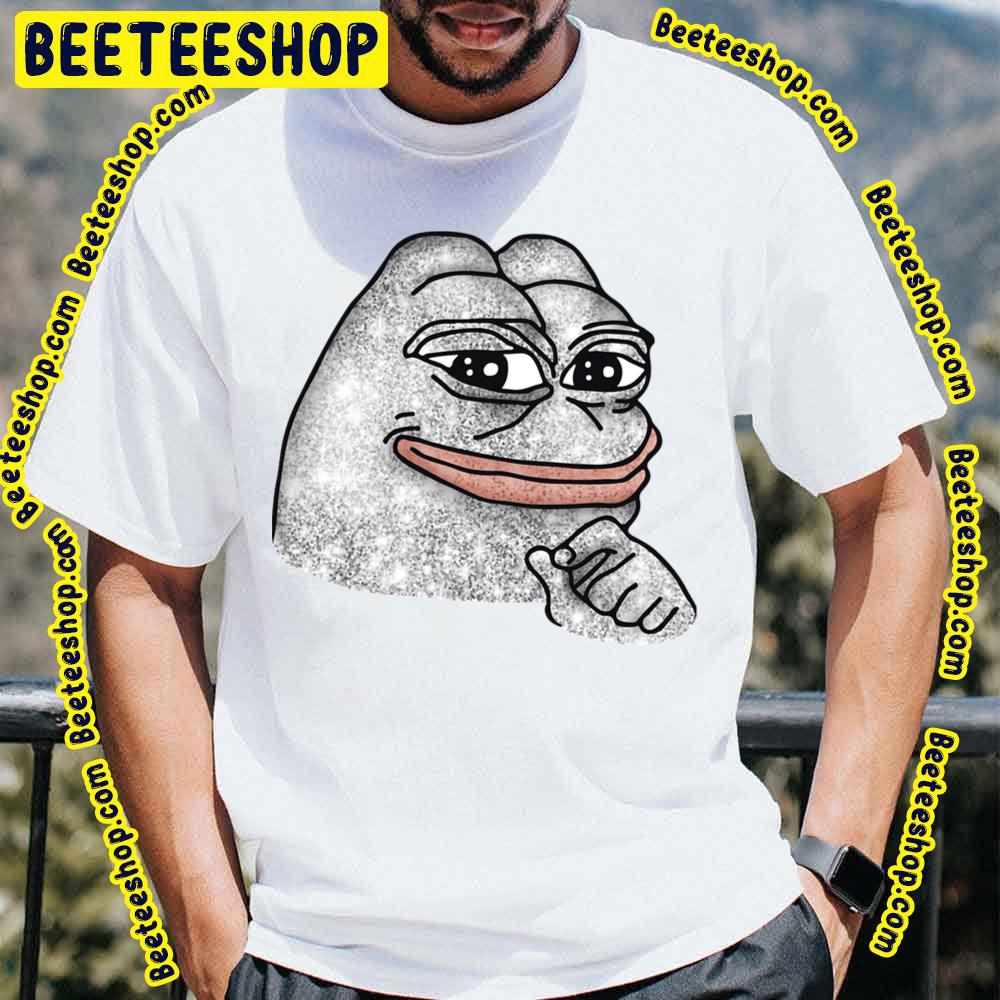 Rare Pepe The Frog Silver Luxury Metal Glitters With Smug Face Trending Unisex T-Shirt Rare Pepe The Frog Silver Luxury Metal Glitters With Smug Face Trending Unisex T-Shirt