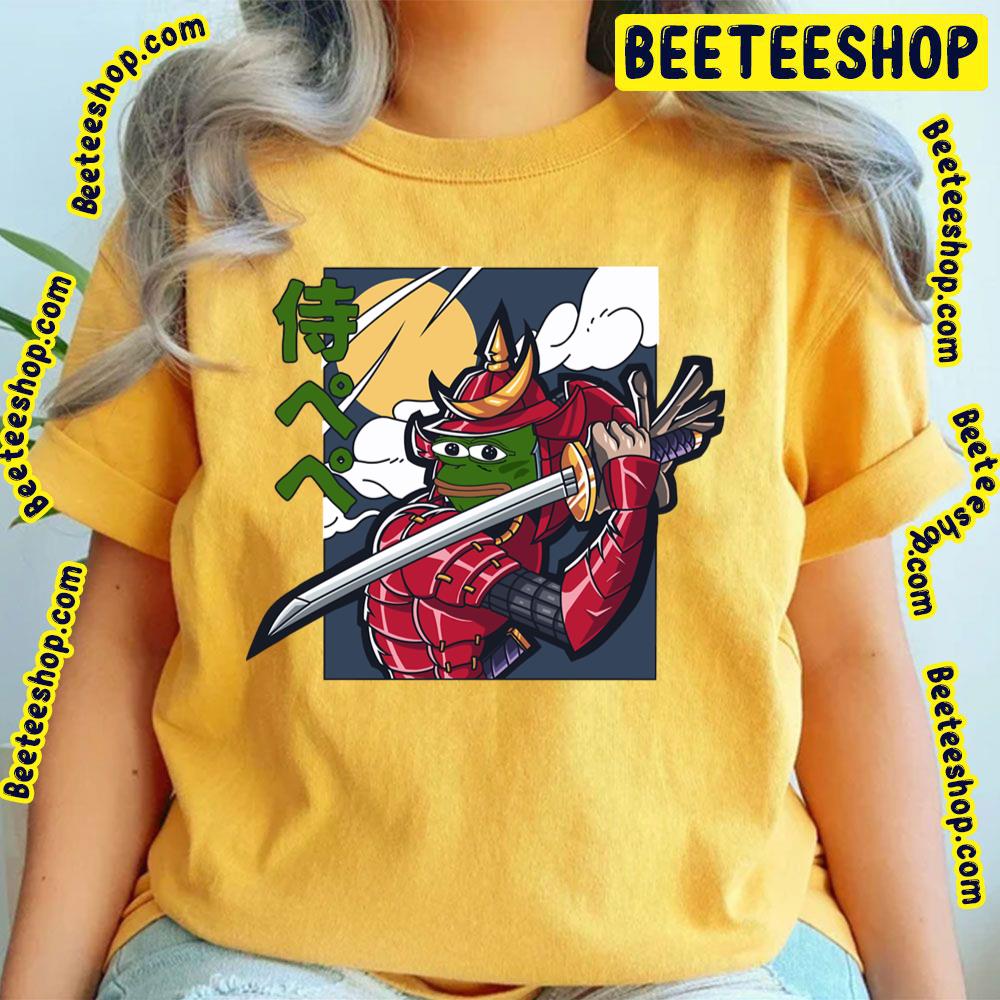 Samurai Pepe Japan Art Trending Unisex T-Shirt Samurai Pepe Japan Art Trending Unisex T-Shirt