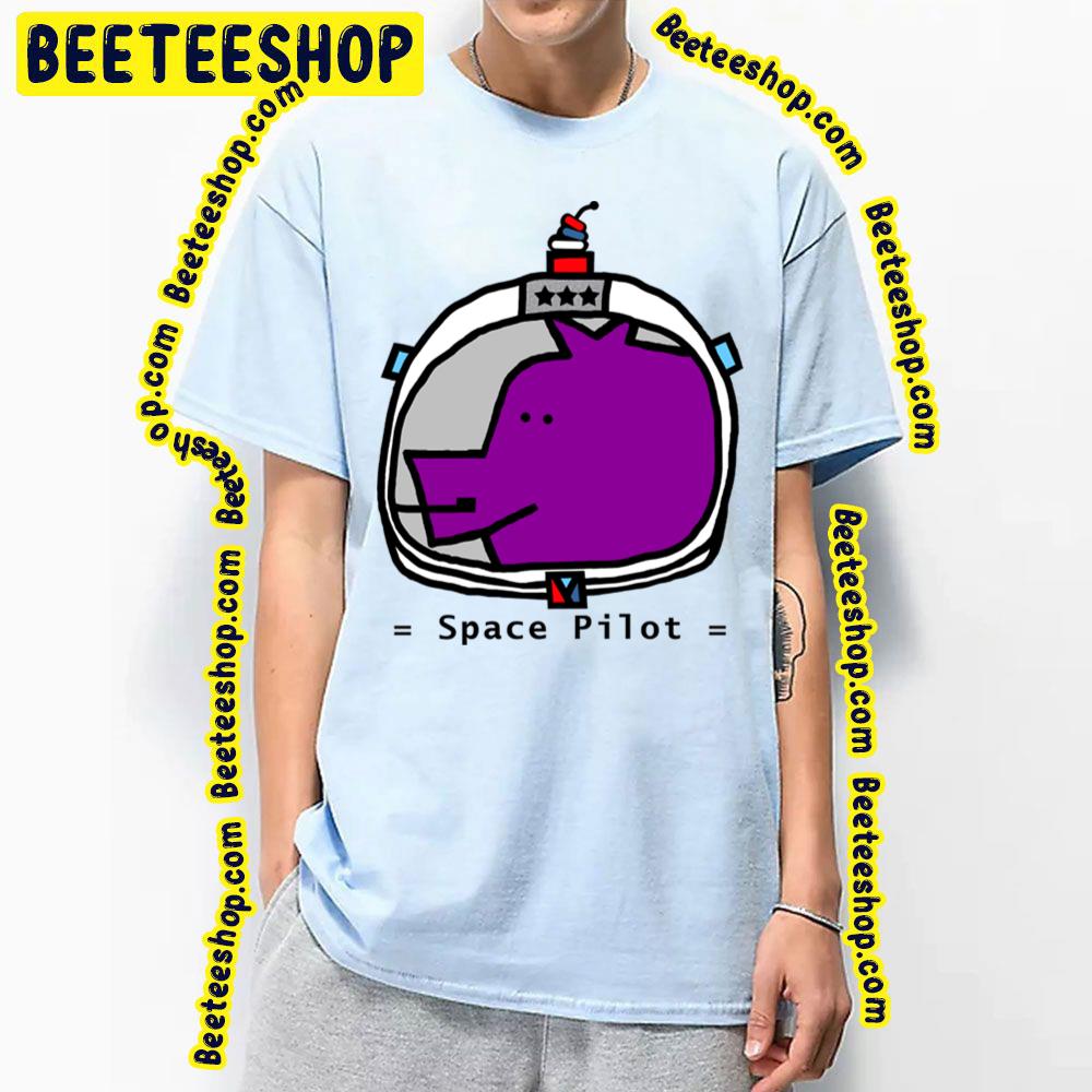 Space Pilot Purple Pig Portrait Trending Unisex T-Shirt Space Pilot Purple Pig Portrait Trending Unisex T-Shirt