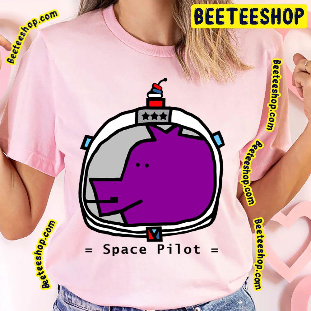 Space Pilot Purple Pig Portrait Trending Unisex T-Shirt Space Pilot Purple Pig Portrait Trending Unisex T-Shirt