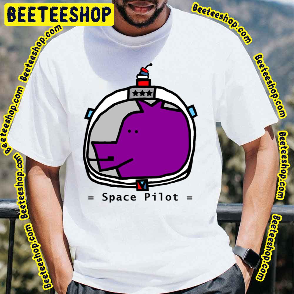 Space Pilot Purple Pig Portrait Trending Unisex T-Shirt Space Pilot Purple Pig Portrait Trending Unisex T-Shirt