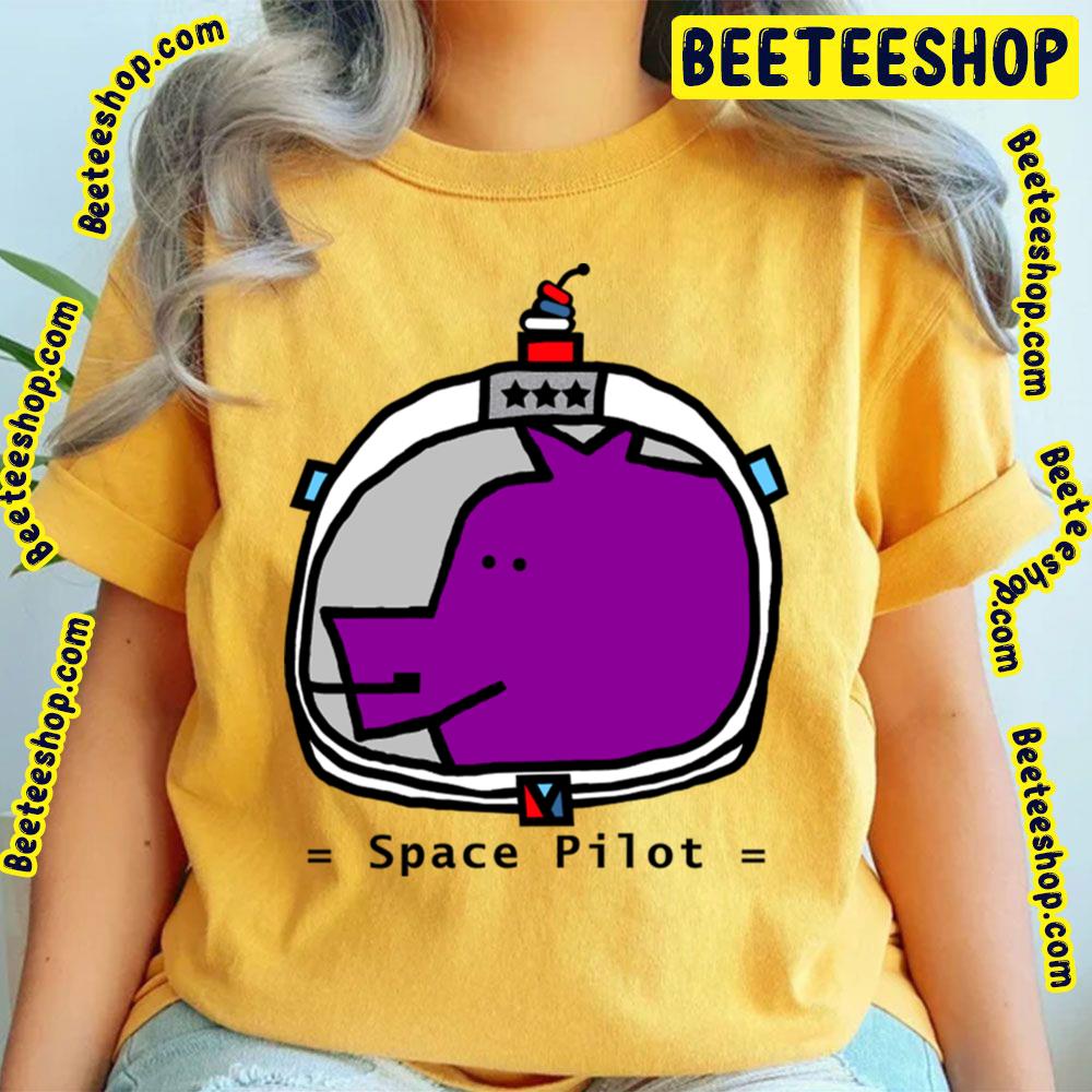 Space Pilot Purple Pig Portrait Trending Unisex T-Shirt Space Pilot Purple Pig Portrait Trending Unisex T-Shirt
