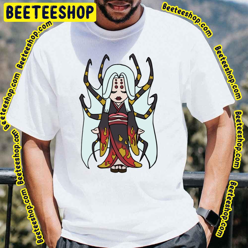 Spider Yokai Jorōgumo Playing Shamisen Chibi Monster Girls Series I Trending Unisex T-Shirt Spider Yokai Jorōgumo Playing Shamisen Chibi Monster Girls Series I Trending Unisex T-Shirt