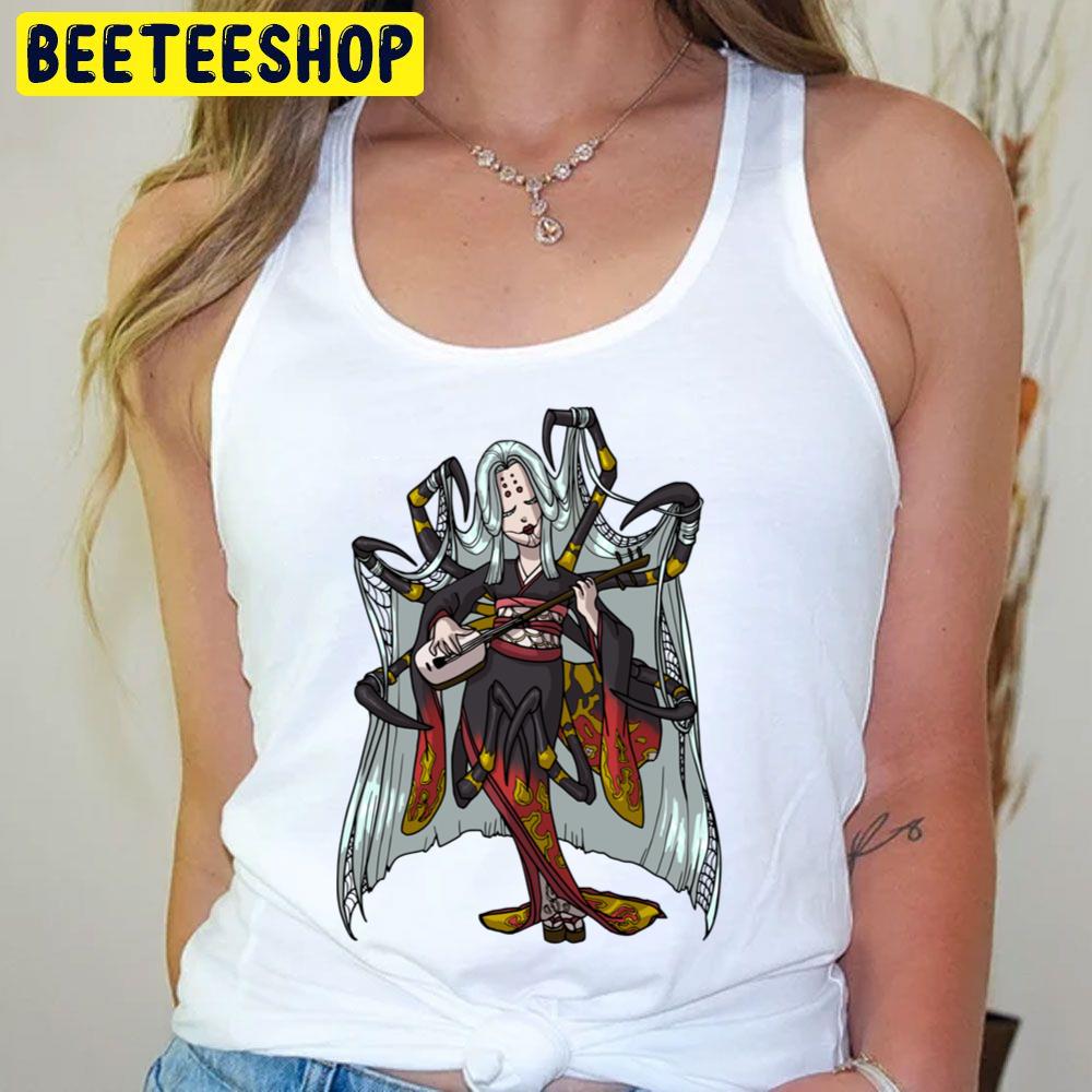 Spider Yokai Jorōgumo Playing Shamisen Monster Girls Series I Trending Unisex T-Shirt Spider Yokai Jorōgumo Playing Shamisen Monster Girls Series I Trending Unisex T-Shirt