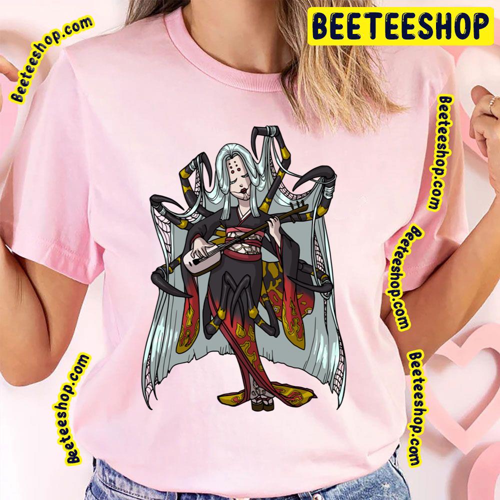 Spider Yokai Jorōgumo Playing Shamisen Monster Girls Series I Trending Unisex T-Shirt Spider Yokai Jorōgumo Playing Shamisen Monster Girls Series I Trending Unisex T-Shirt