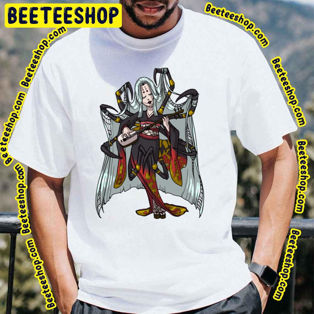 Spider Yokai Jorōgumo Playing Shamisen Monster Girls Series I Trending Unisex T-Shirt Spider Yokai Jorōgumo Playing Shamisen Monster Girls Series I Trending Unisex T-Shirt