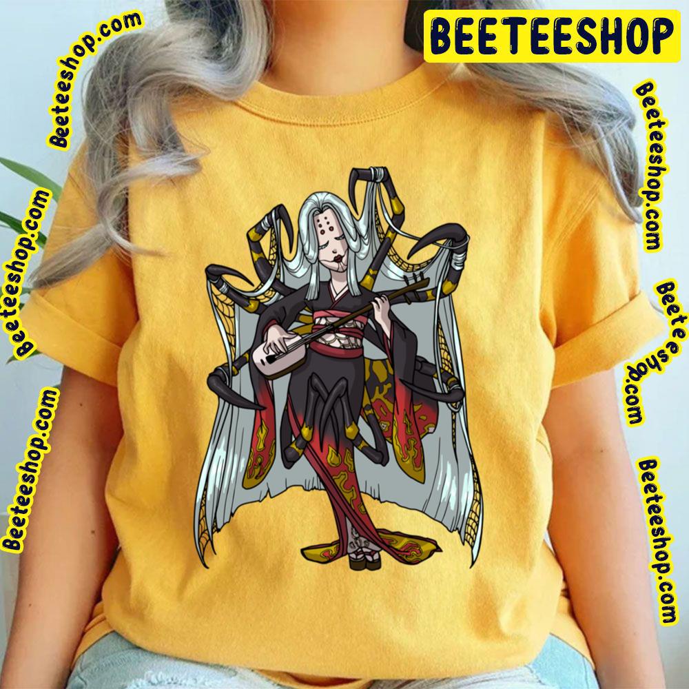 Spider Yokai Jorōgumo Playing Shamisen Monster Girls Series I Trending Unisex T-Shirt Spider Yokai Jorōgumo Playing Shamisen Monster Girls Series I Trending Unisex T-Shirt