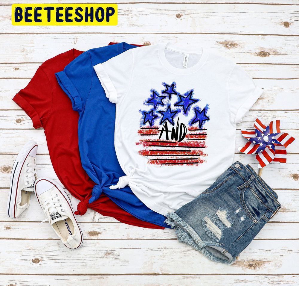 Stars And Stripes Shirt Retro American Flag 4th Of July Trending Unisex T-Shirt Stars And Stripes Shirt Retro American Flag 4th Of July Trending Unisex T-Shirt