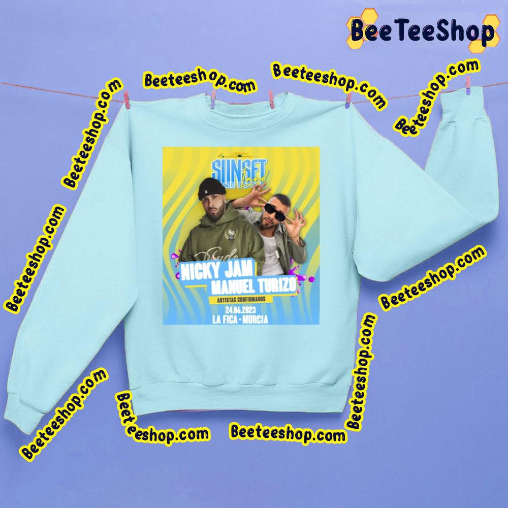 Sunset Land Nicky Jam Manuel Turizo 2023 Trending Unisex Sweatshirt Sunset Land Nicky Jam Manuel Turizo 2023 Trending Unisex Sweatshirt