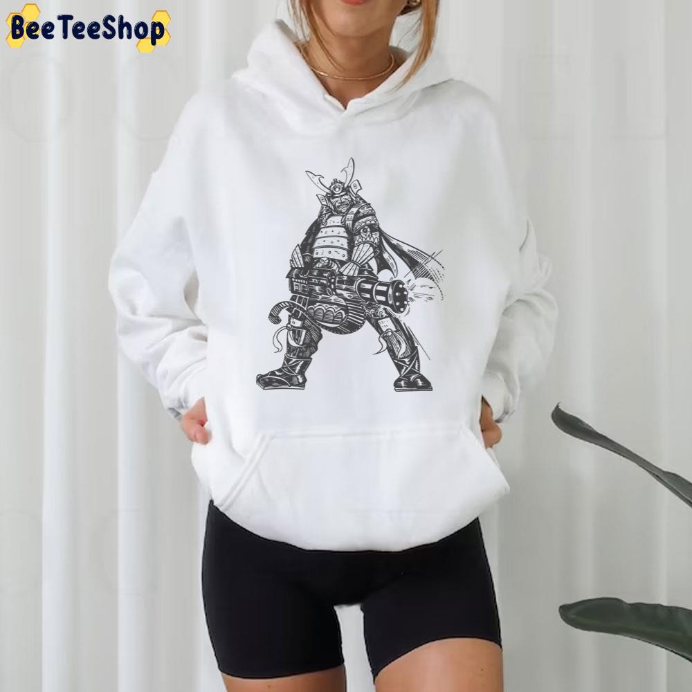 Super Samurai Warrior With Rapid Fire Gun Trending Unisex T-Shirt Super Samurai Warrior With Rapid Fire Gun Trending Unisex T-Shirt