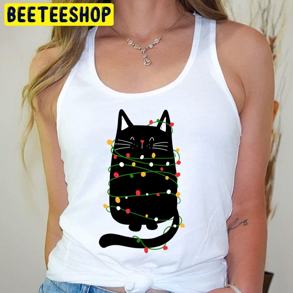 The Christmas Light Cat Return Trending Unisex T-Shirt The Christmas Light Cat Return Trending Unisex T-Shirt