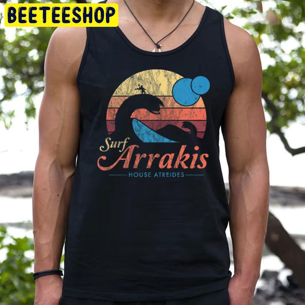Visit Arrakis Vintage Distressed Surf Dune Sci Fi Trending Unisex T-Shirt Visit Arrakis Vintage Distressed Surf Dune Sci Fi Trending Unisex T-Shirt