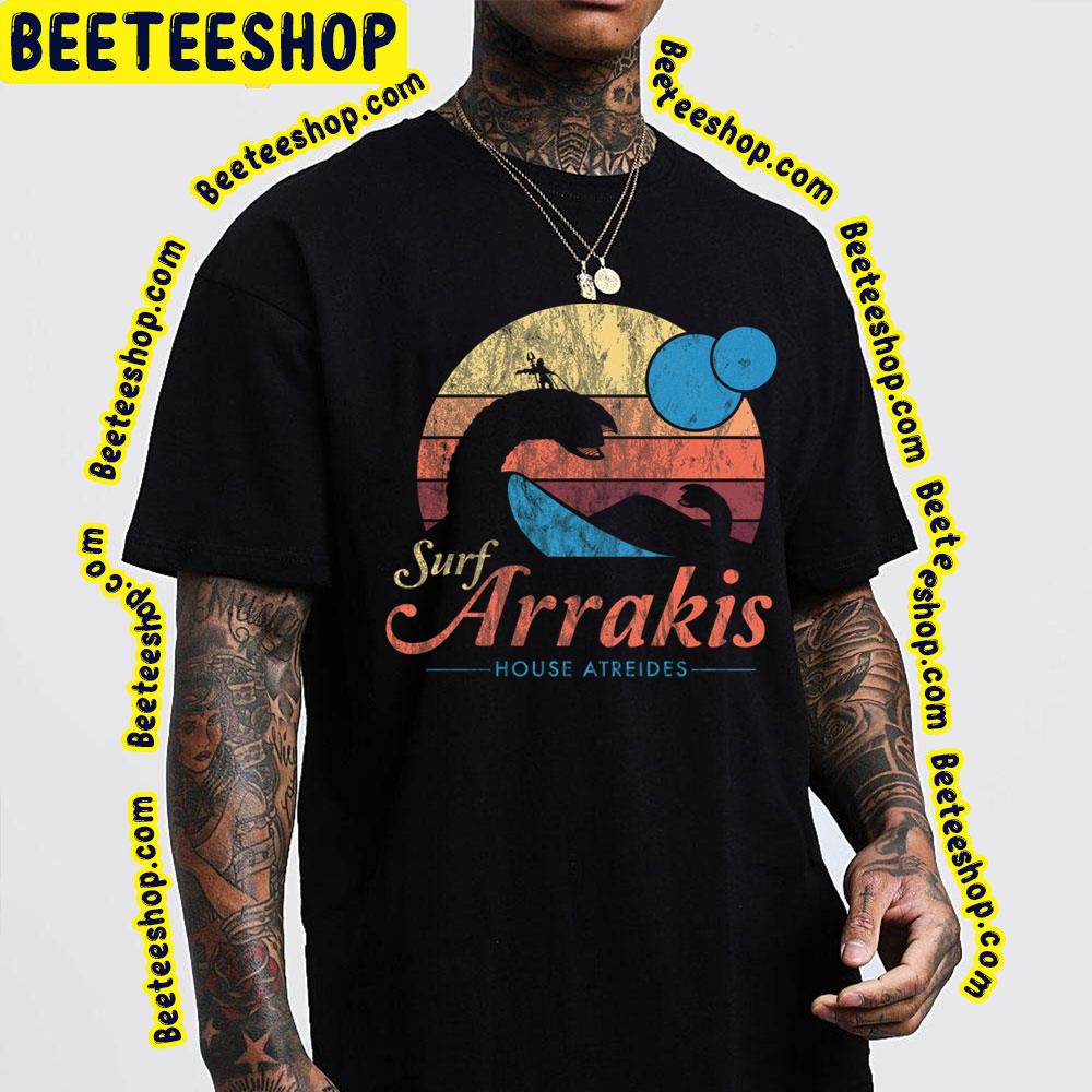 Visit Arrakis Vintage Distressed Surf Dune Sci Fi Trending Unisex T-Shirt Visit Arrakis Vintage Distressed Surf Dune Sci Fi Trending Unisex T-Shirt