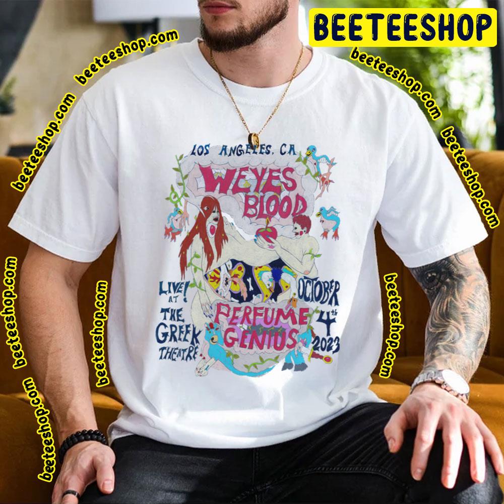 Weyes Blood Perfume Genius October 4th 2023 Live At The Greek Theatre Trending Unisex T-Shirt Weyes Blood Perfume Genius October 4th 2023 Live At The Greek Theatre Trending Unisex T-Shirt