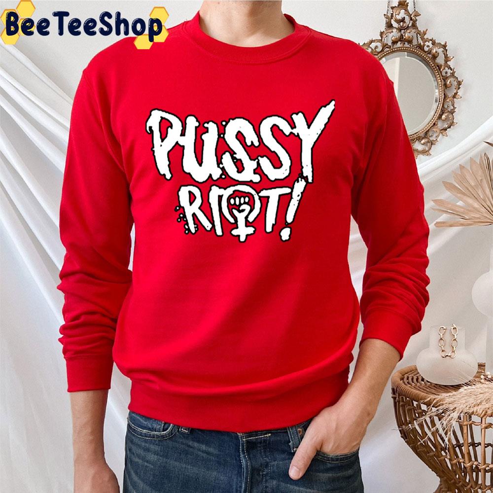 White Text Rock Cool Pussy Riot Trending Unisex T-Shirt White Text Rock Cool Pussy Riot Trending Unisex T-Shirt