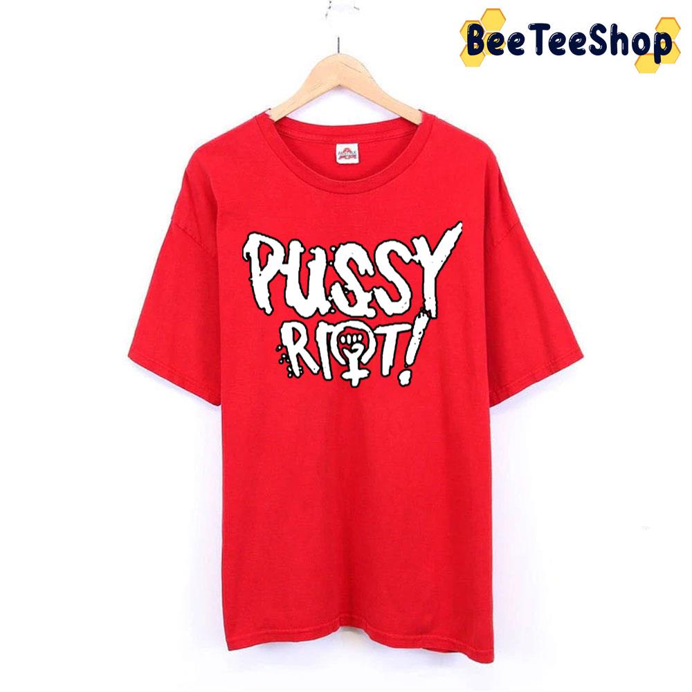 White Text Rock Cool Pussy Riot Trending Unisex T-Shirt White Text Rock Cool Pussy Riot Trending Unisex T-Shirt