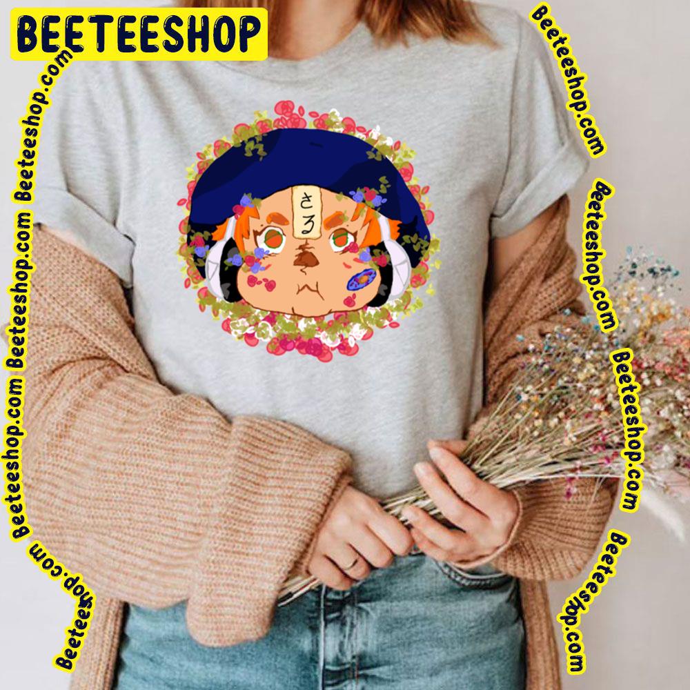Yata Misaki Wa Floral Background Trending Unisex T-Shirt Yata Misaki Wa Floral Background Trending Unisex T-Shirt