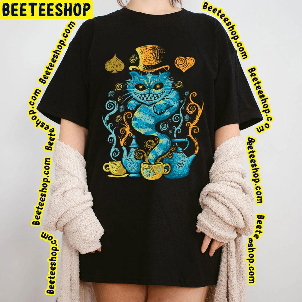A Starry Night Cat Alice In Wonderland Trending Unisex T-Shirt A Starry Night Cat Alice In Wonderland Trending Unisex T-Shirt