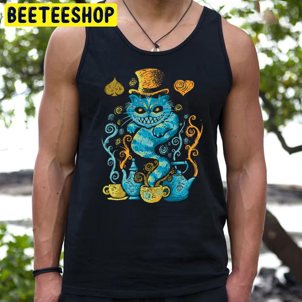 A Starry Night Cat Alice In Wonderland Trending Unisex T-Shirt A Starry Night Cat Alice In Wonderland Trending Unisex T-Shirt