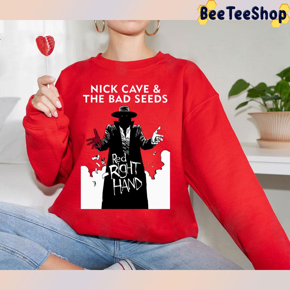 Black Art Red Right Hand Nick Cave And The Bad Seeds Trending Unisex T-Shirt Black Art Red Right Hand Nick Cave And The Bad Seeds Trending Unisex T-Shirt