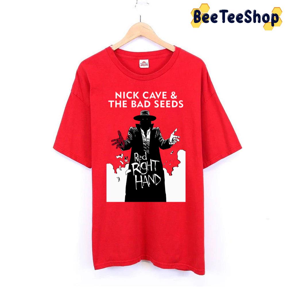 Black Art Red Right Hand Nick Cave And The Bad Seeds Trending Unisex T-Shirt Black Art Red Right Hand Nick Cave And The Bad Seeds Trending Unisex T-Shirt